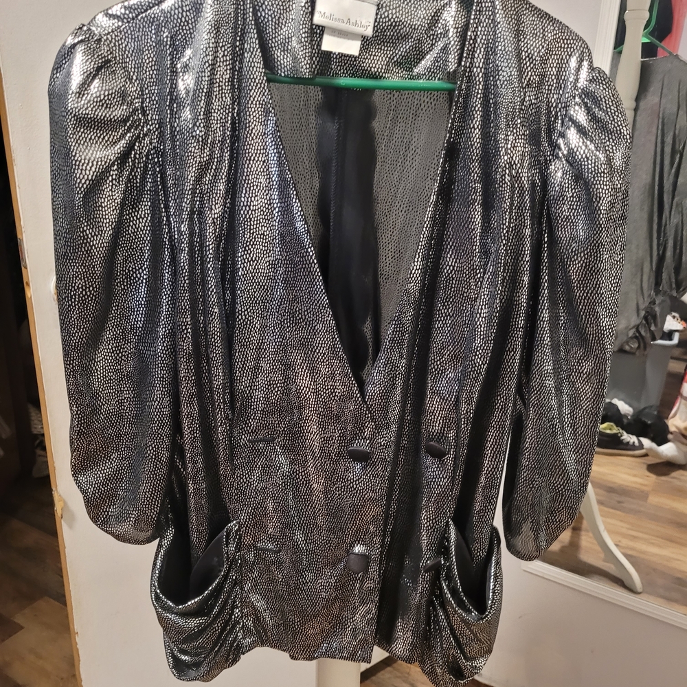 Silver Metallic Women's Blazer